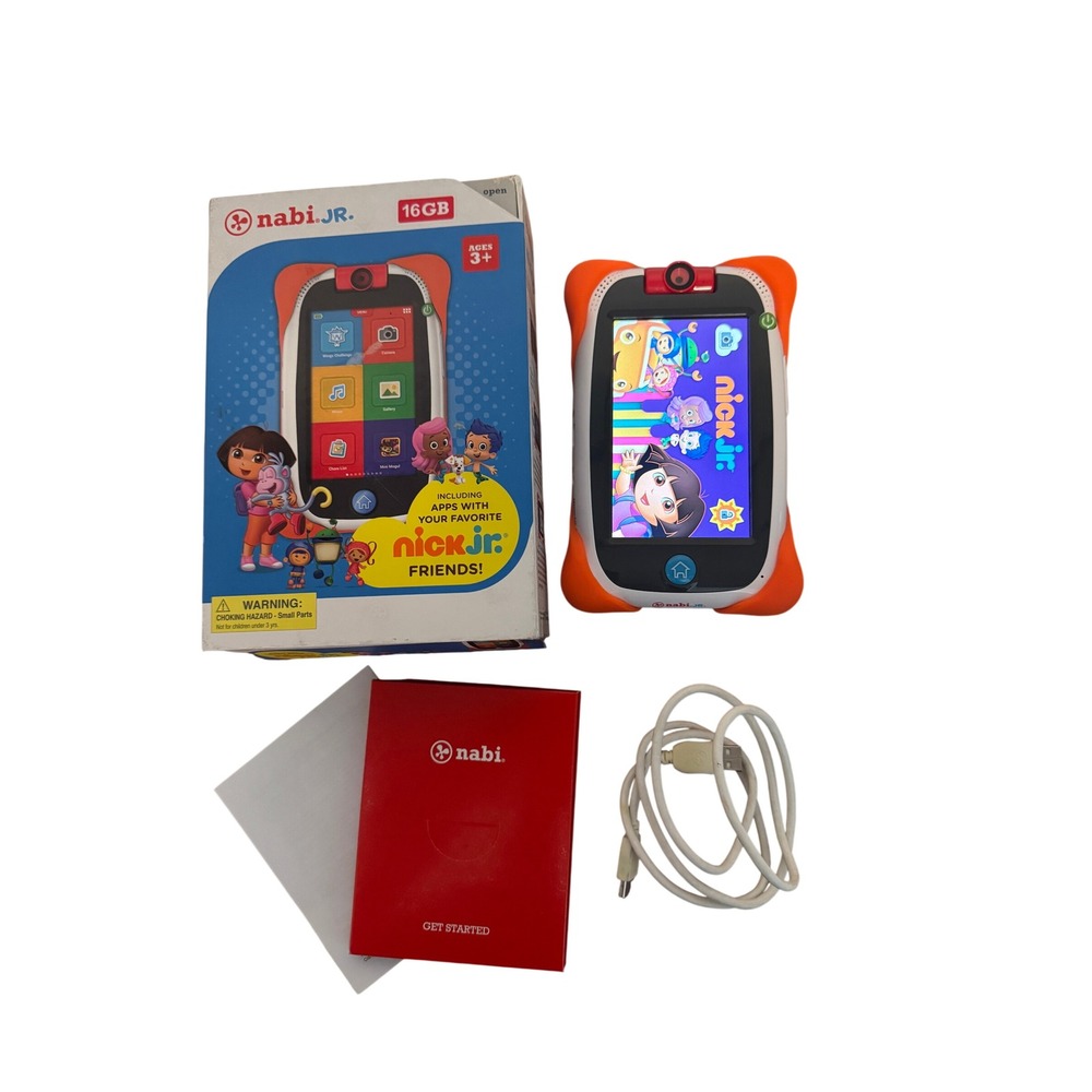 Nabi Jr Tablet Kids 16GB Orange Nick Jr Edition Educational Learning NABJR-NV5B